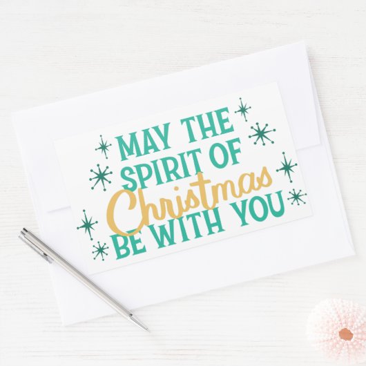 Christmas Sticker - Retro Holiday Lettering (Envelop)