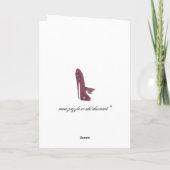 Christmas Stiletto Schoenen Kunst Feestdagen Kaart (Achterkant)