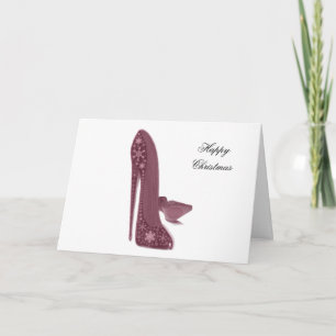 Christmas Stiletto Schoenen Kunst Feestdagen Kaart