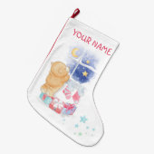 CHRISTMAS STOCKING : BABY BEER EN GIFTEN GROTE KERSTSOK (Voorkant (Hangend))