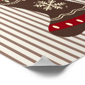 Christmas Stocking Brown And Red Poster (Hoek)