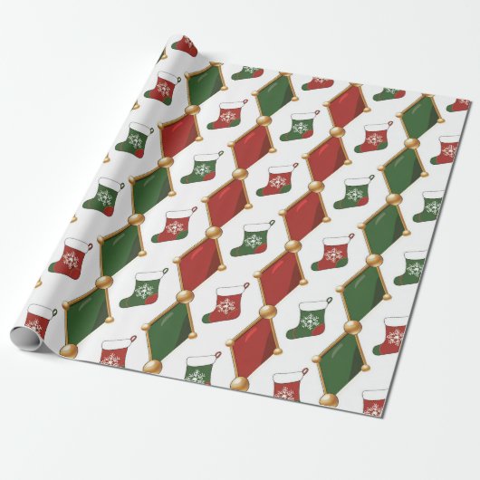 Christmas Stocking  Cadeaupapier (Uitgerold)