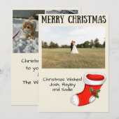 Christmas Stocking Christmas Photo Card Feestdagenkaart (Voorkant / Achterkant)