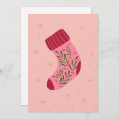 Christmas Stocking Feestdagenkaart (Voorkant / Achterkant)