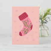 Christmas Stocking Feestdagenkaart (Staand voorkant)