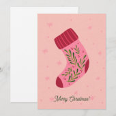 Christmas Stocking Feestdagenkaart (Voorkant / Achterkant)