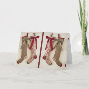 CHRISTMAS STOCKING FILL MET GIFTS FEESTDAGEN KAART