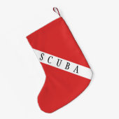 CHRISTMAS STOCKING FOR SCUBA DIVERS RED FLAG KLEINE KERSTSOK (Achterkant (Hangend))