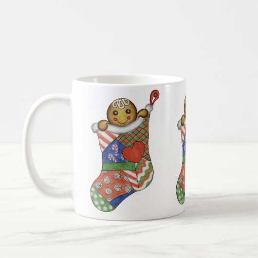 Christmas Stocking Gingerbread Coffee Mok (Links)