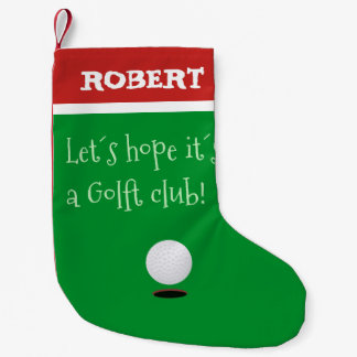 CHRISTMAS STOCKING. GOLF CLUB EN BALL KLEINE KERSTSOK