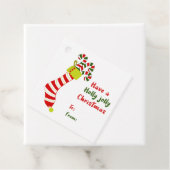 Christmas Stocking Holly Jolly Christmas Holiday Bedankjes Labels (In situ)