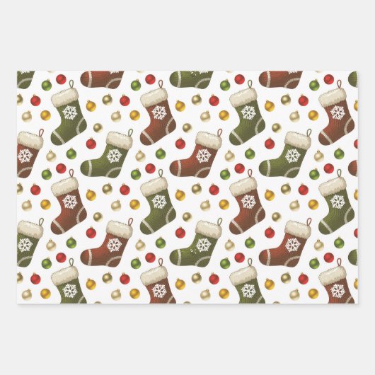Christmas Stocking Inpakpapier Vel (Voorkant 3)