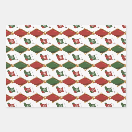 Christmas Stocking Inpakpapier Vel (Voorkant)