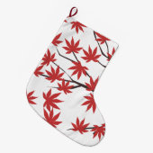 Christmas Stocking, Red Leaves  Grote Kerstsok (Voorkant (Hangend))