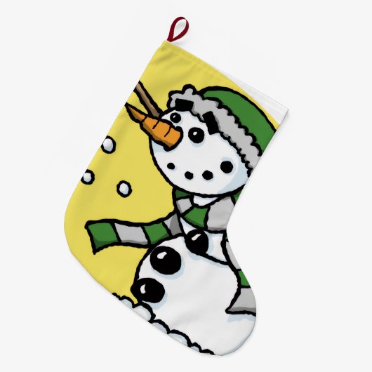 Christmas Stocking, Snowman Grote Kerstsok (Voorkant (Hangend))