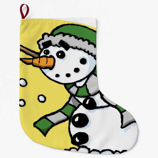 Christmas Stocking, Snowman Grote Kerstsok (Voorkant)