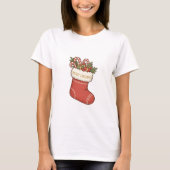Christmas Stocking Stuffed with Gifts T-shirt (Voorkant)