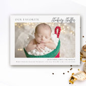 Christmas Stocking Stuffer Modern Funny Photo Baby Aankondiging