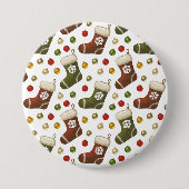 Christmas Stockings Ronde Button 7,6 Cm (Voorkant)