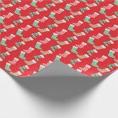 Christmas stockings small holiday wrapping paper cadeaupapier (Hoek)