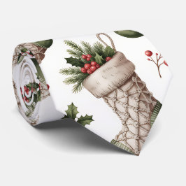 Christmas Stockings Winter Berries Stropdas