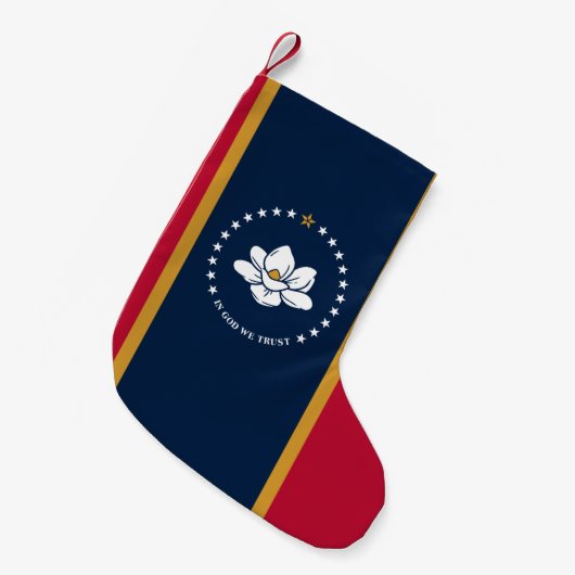 Christmas Stockings with Flag of Mississippi Kleine Kerstsok (Voorkant (Hangend))