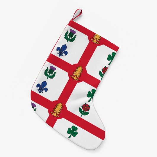 Christmas Stockings with Flag of Montreal Kleine Kerstsok (Voorkant (Hangend))