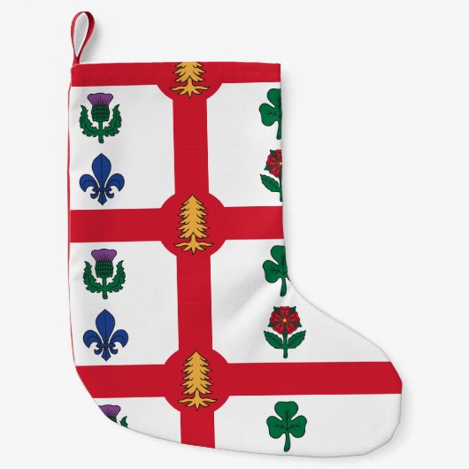 Christmas Stockings with Flag of Montreal Kleine Kerstsok (Voorkant)