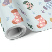 Christmas Stockings Wrapping Paper Cadeaupapier (Rol Hoek)