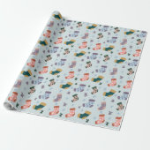 Christmas Stockings Wrapping Paper Cadeaupapier (Uitgerold)