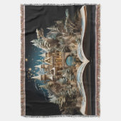 Christmas Storybook Castle Pop-Up Gooi Deken (Voorkant Verticaal)