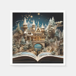 Christmas Storybook Castle Pop-up Papier servet