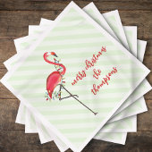 Christmas String Lights Festive Cute Flamingo Servet