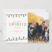 Christmas String Lights Making Spirits Bright Kaart (Voorkant)