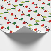 Christmas String Lights Vakantie Cadeaupapier (Hoek)