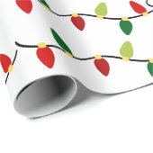 Christmas String Lights Vakantie Cadeaupapier (Rol Hoek)