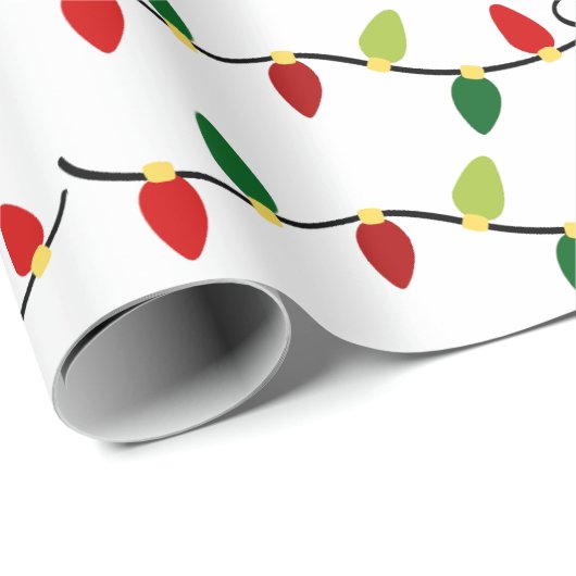 Christmas String Lights Vakantie Cadeaupapier (Rol Hoek)