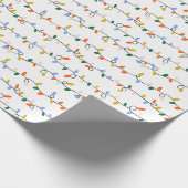Christmas String Lights Wrapping Paper Roll Cadeaupapier (Hoek)
