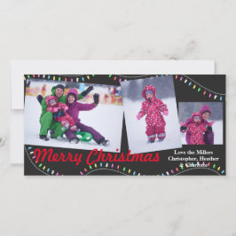 Christmas String of Lights - Kerstfotokaart Feestdagenkaart