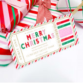 Christmas Stripe Concert Ticket Cadeaubon Kaart