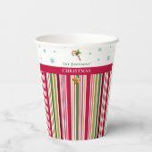 Christmas Striped– Holiday Cooking & Baking Gift Papieren Bekers (Achterkant)