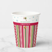 Christmas Striped– Holiday Cooking & Baking Gift Papieren Bekers (Voorkant)