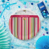 Christmas Striped– Holiday Cooking & Baking Gift Papieren Bordje (Feest)