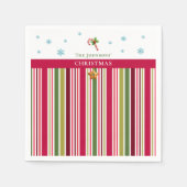 Christmas Striped– Holiday Cooking & Baking Gift Servet (Voorkant)