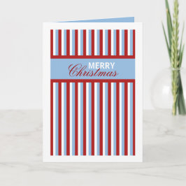 Christmas Stripes blauw Kerst Kaart