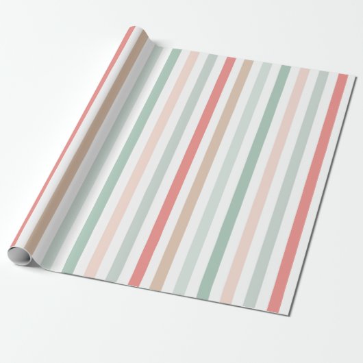 christmas stripes cadeaupapier (Uitgerold)