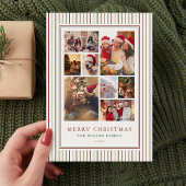 Christmas Stripes Foto Collage Vakantie Kaart