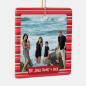 Christmas Stripes Foto Ornament (Rechts)