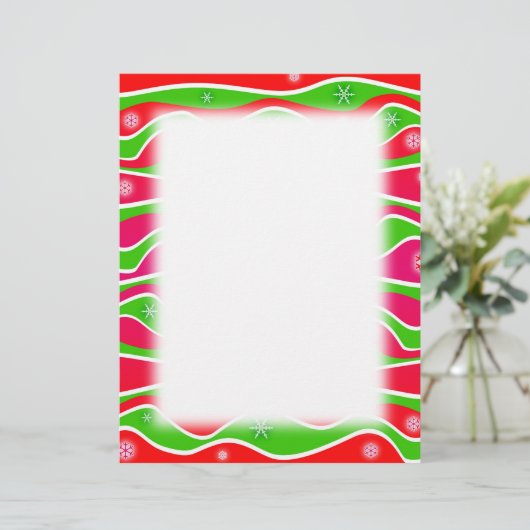  CHRISTMAS STRIPES LETTERHEAD SJABLOON (Staand voorkant)