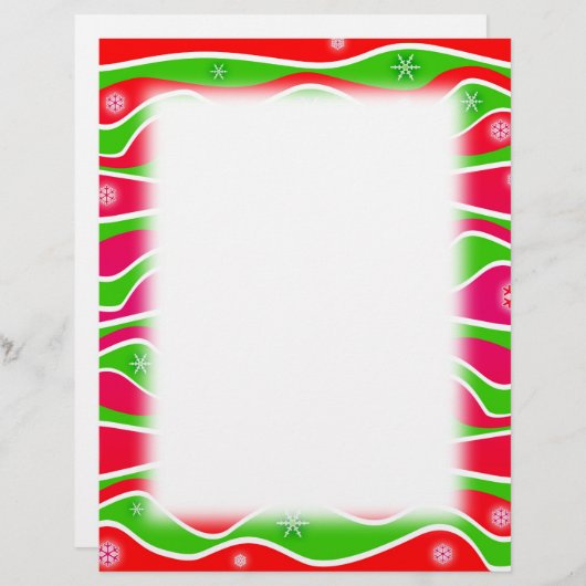  CHRISTMAS STRIPES LETTERHEAD SJABLOON (Voorkant / Achterkant)